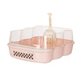 Extra Large Semi-Closed Cat Litter Box with Scoop Pink M59233