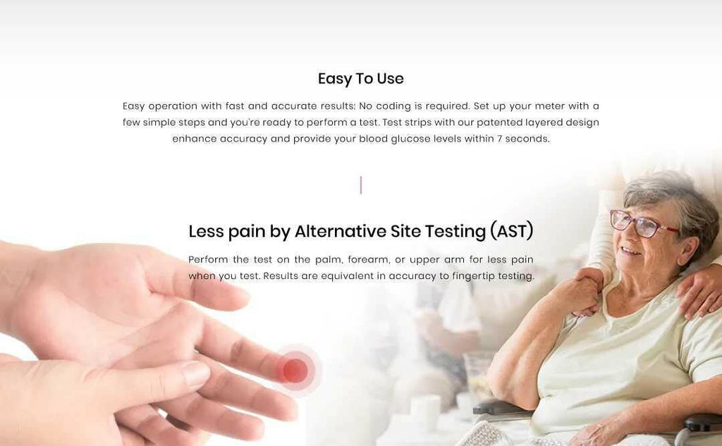 Talking Glucometer Diabetes Testing Kit with 100 Test Strips and 100 Lancets A1104