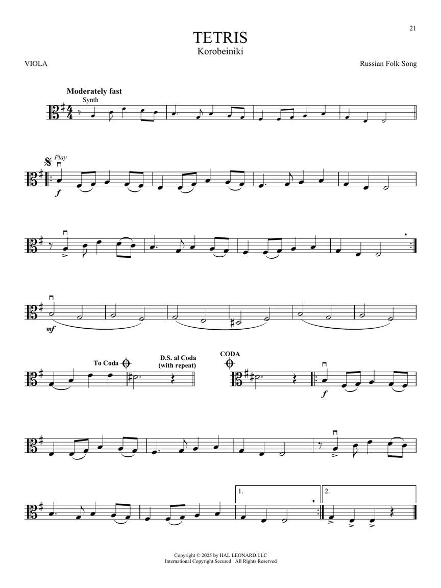 Viola Sheet Music with Online Audio Y91921