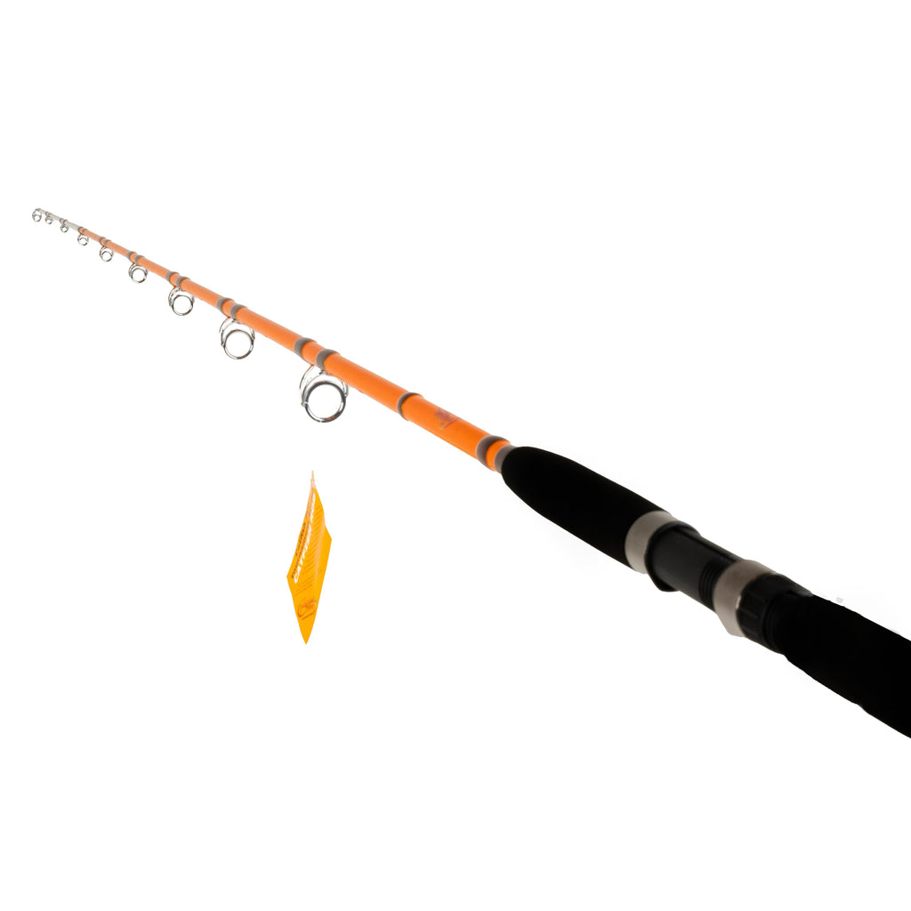 7'6" One-Piece Orange Medium Heavy Action Spinning Fishing Rod S5526