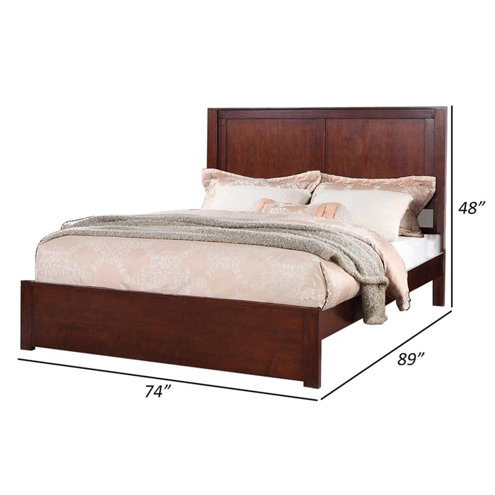California King Solid Wood Platform Bed with Storage Drawers P88345