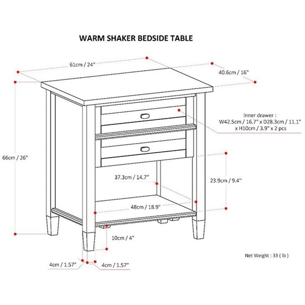 2-Piece Wood Nightstand Set R722452