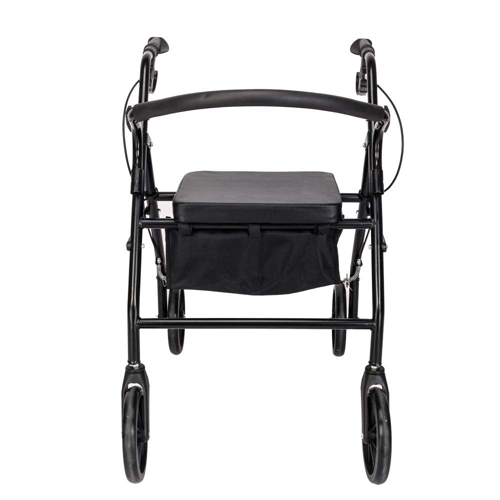 Rollator Walker with Seat, 8" Wheels, 286 Pound Capacity E877603