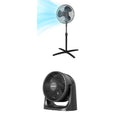 16" Pedestal Fan & 7" Table Fan Bundle, 3-Speed Black Q782464