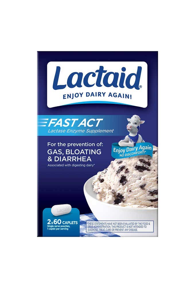 Lactose Intolerance Caplets 120 Count A589