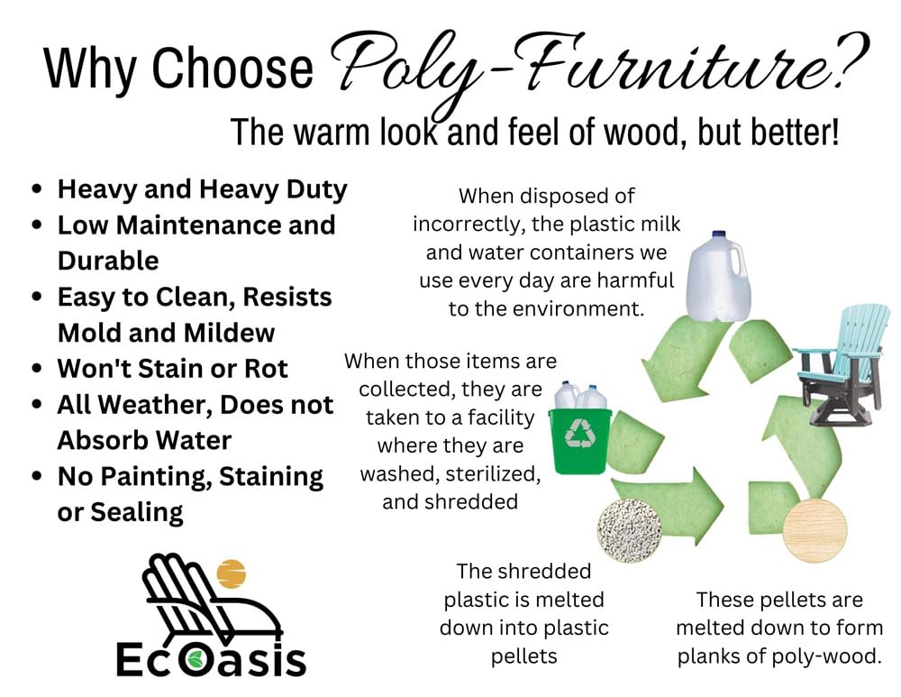 Poly Outdoor Adirondack Swivel Glider M3294