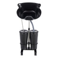 Portable Shampoo Basin with 2 Water Buckets, Black Z7583