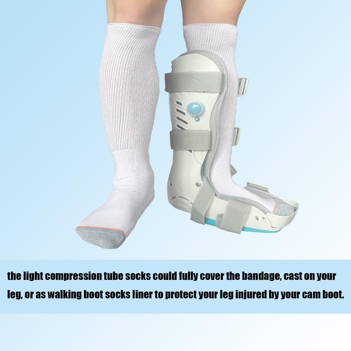 White Walking Boot Socks R55264