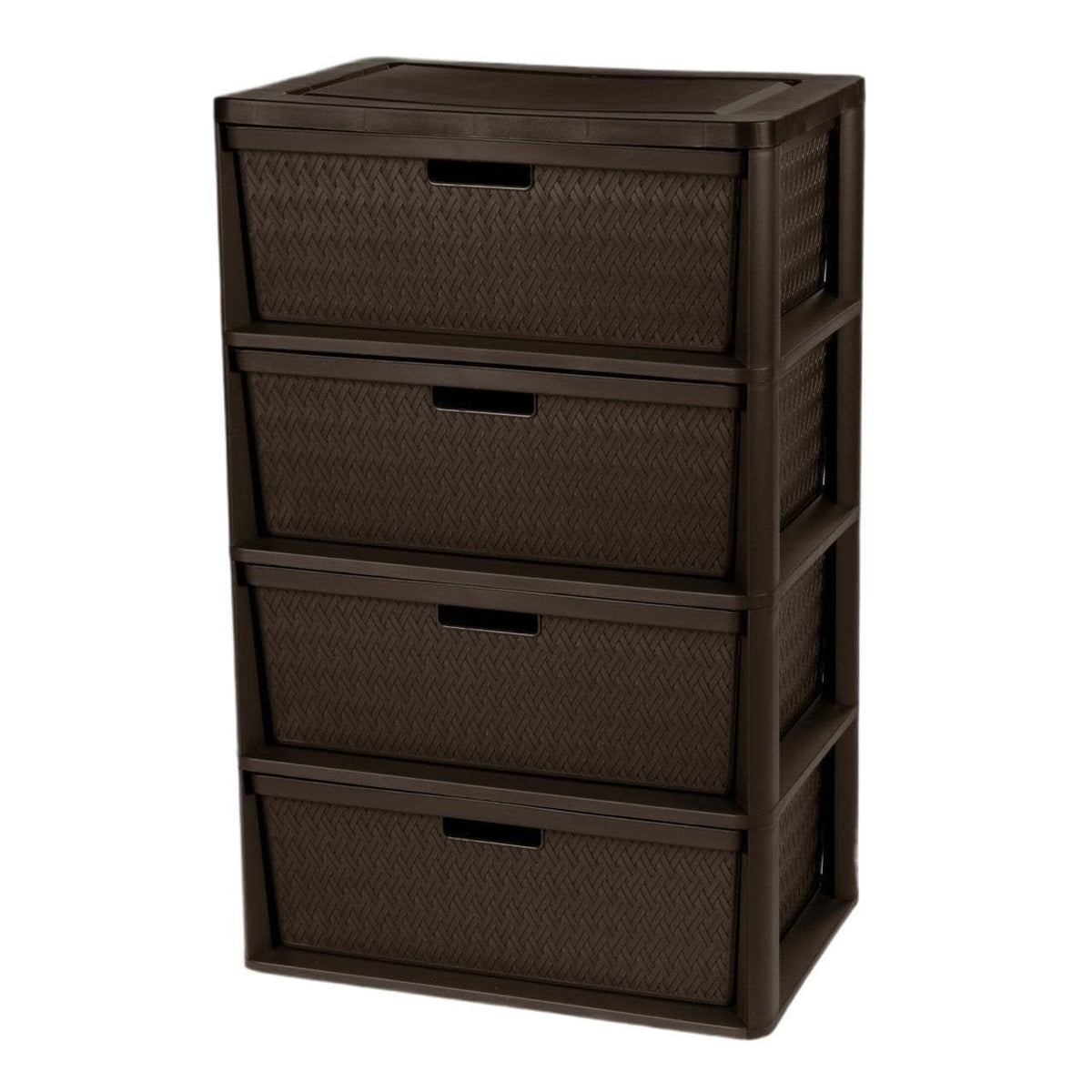 Brown 4 Drawer Storage Tower D4798