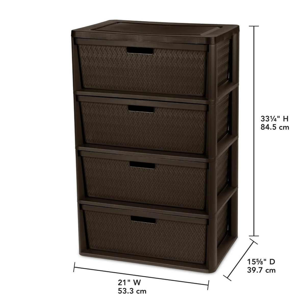 Brown Plastic Storage Organizer Tower M259735