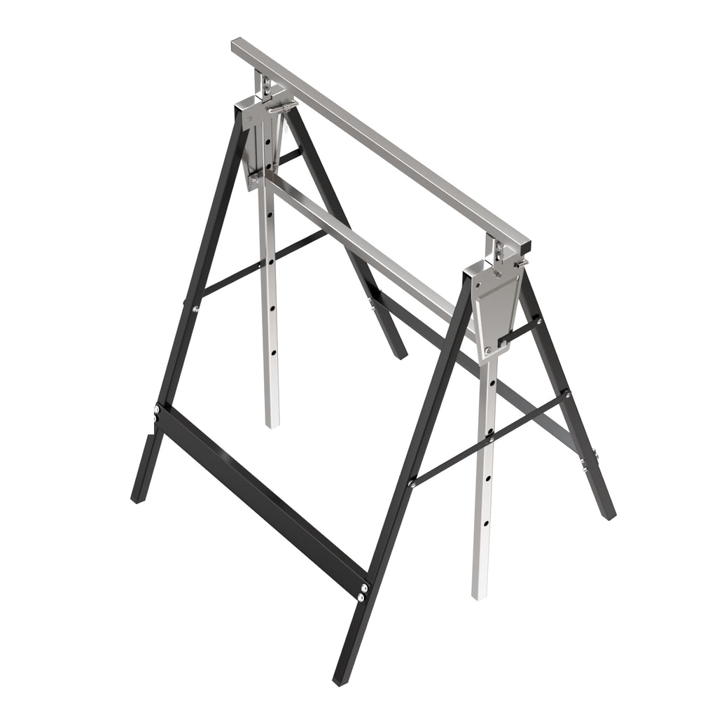 Heavy Duty Steel Sawhorse Brackets 2 Pack Adjustable Folding 330 lbs Capacity S79597