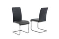 Black Faux Leather Dining Chairs Set of 2 J5479