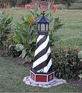 Solar-Powered LED Lighthouse with Base 56" Tall F58088