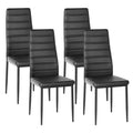 Black PU Dining Chairs Set of 4 C271