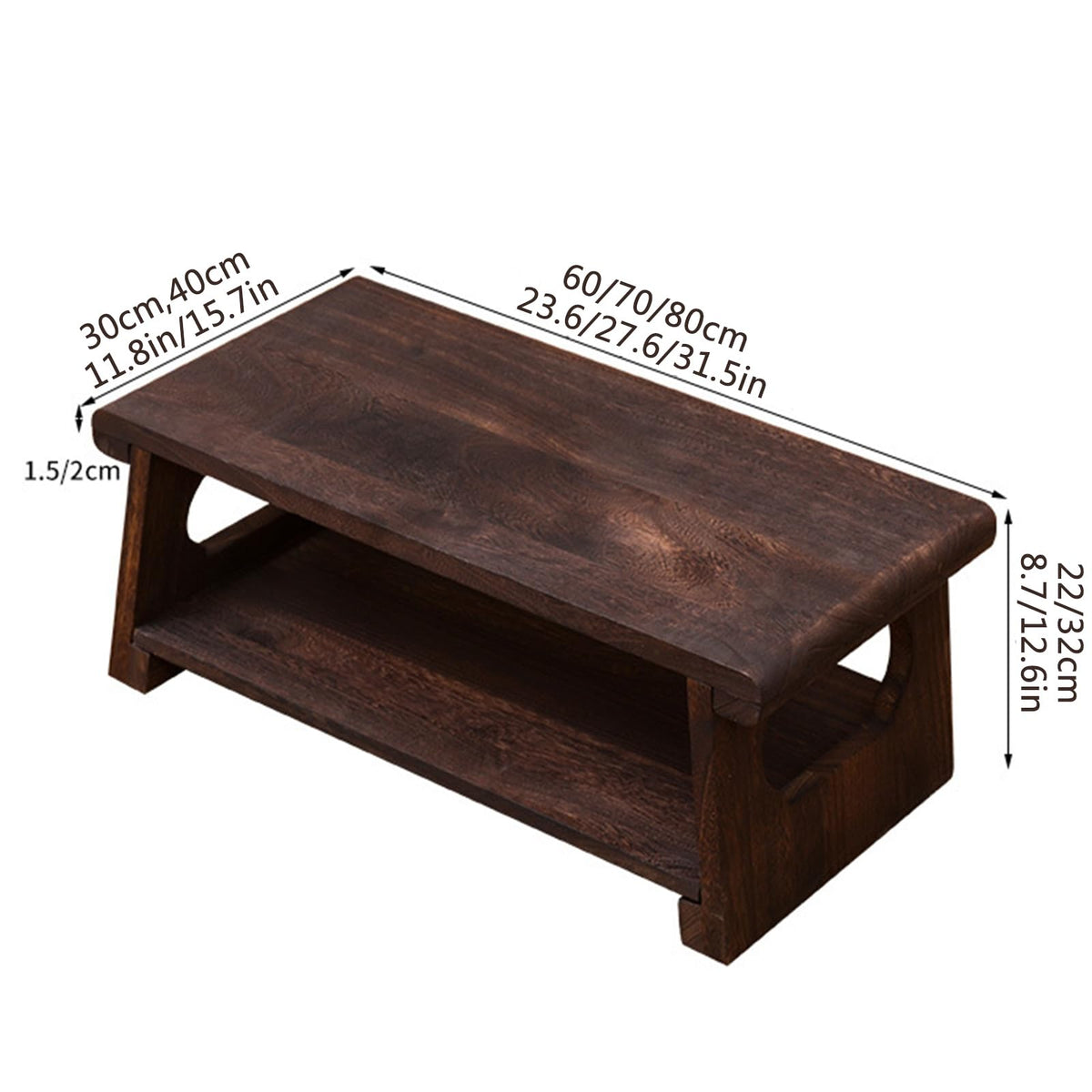 Foldable Japanese Low Floor Table 60x30x22cm K99829