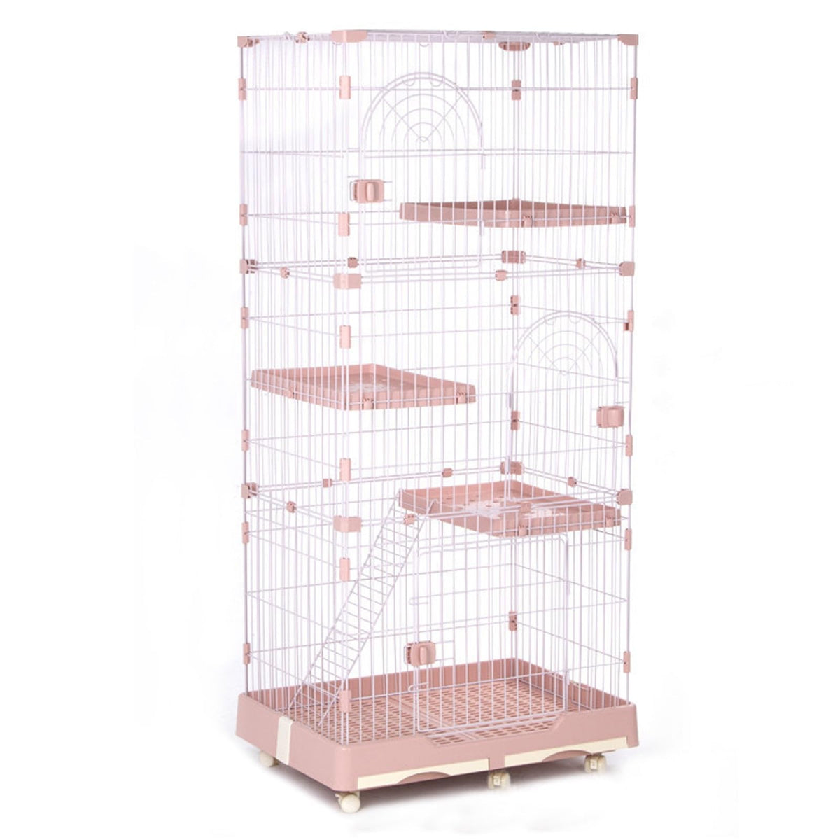Foldable 4 Tier Detachable Cat Cage with Hammock X445978