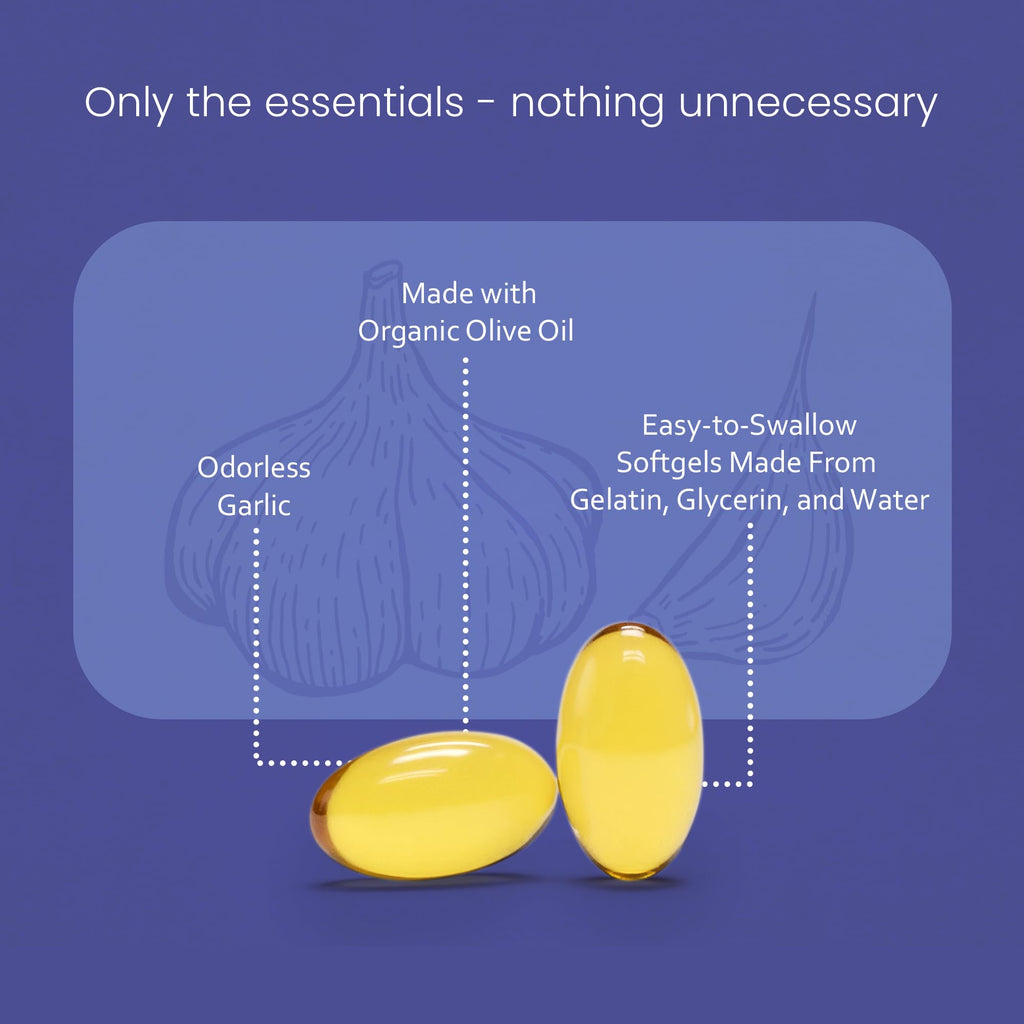 Odorless Garlic 100:1 Extract with Olive Oil 150 Softgels E91308