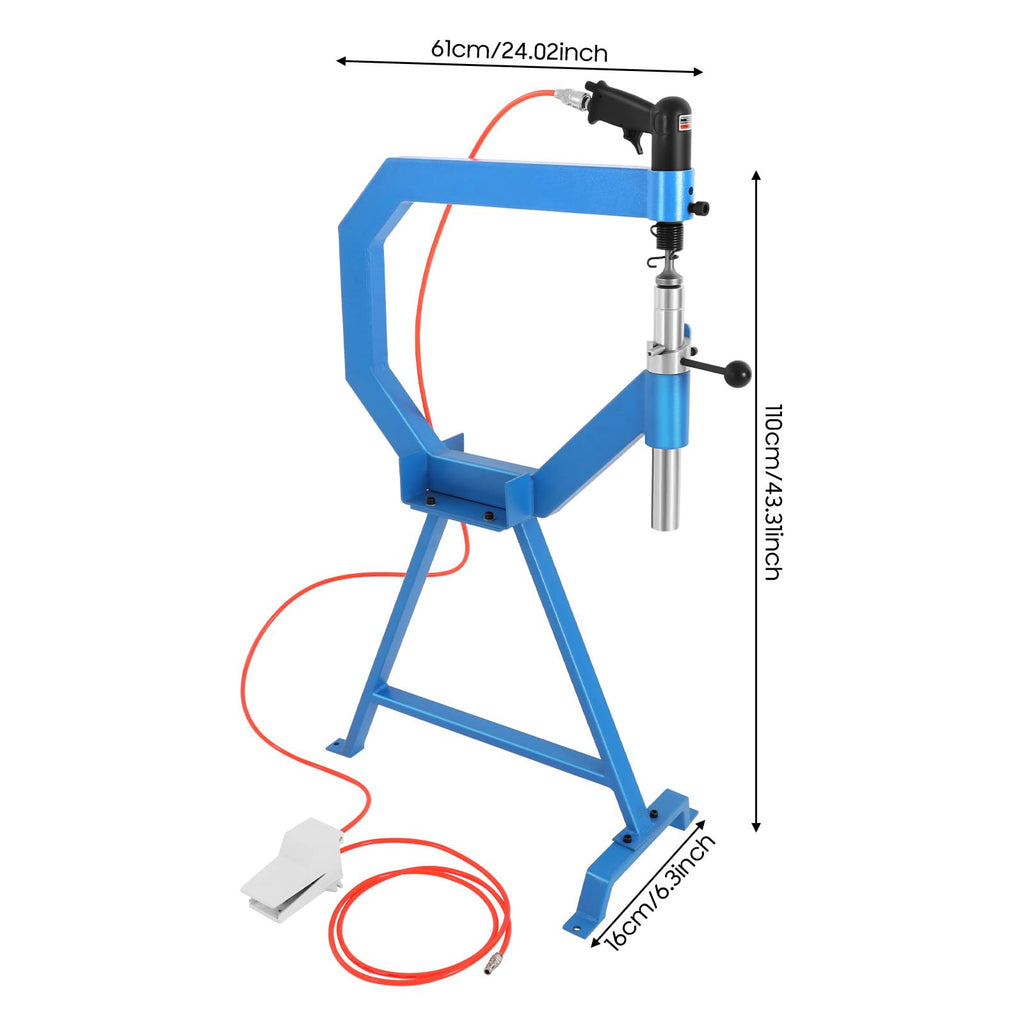 Pneumatic Planishing Hammer with 3 Anvils and Foot Pedal N2912