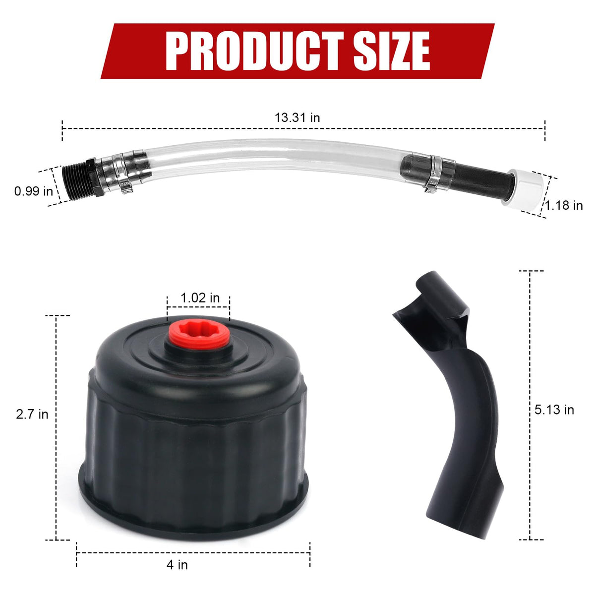 5 Gallon Fuel Jug Hose and Cap Kit M97453