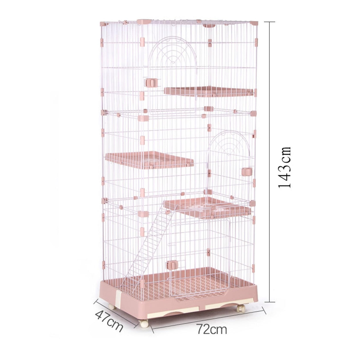 Foldable 4 Tier Detachable Cat Cage with Hammock X445978