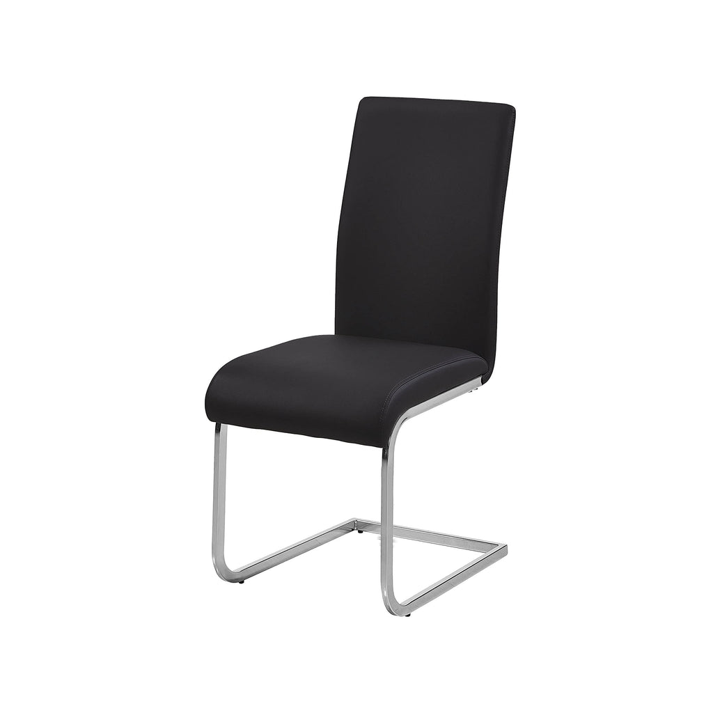 Black Faux Leather Dining Chairs Set of 2 J5479