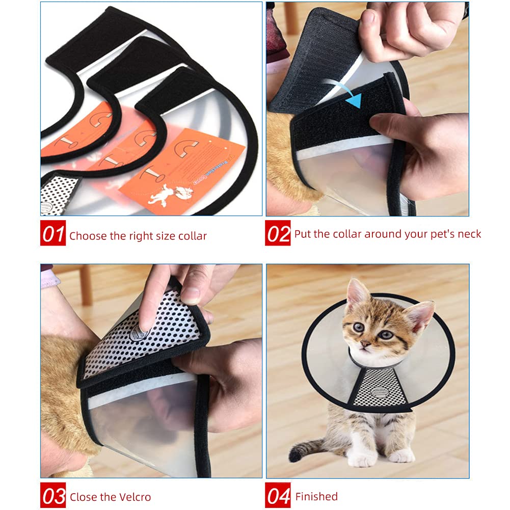 Adjustable Plastic Pet Recovery Collar Cone (S) O131751