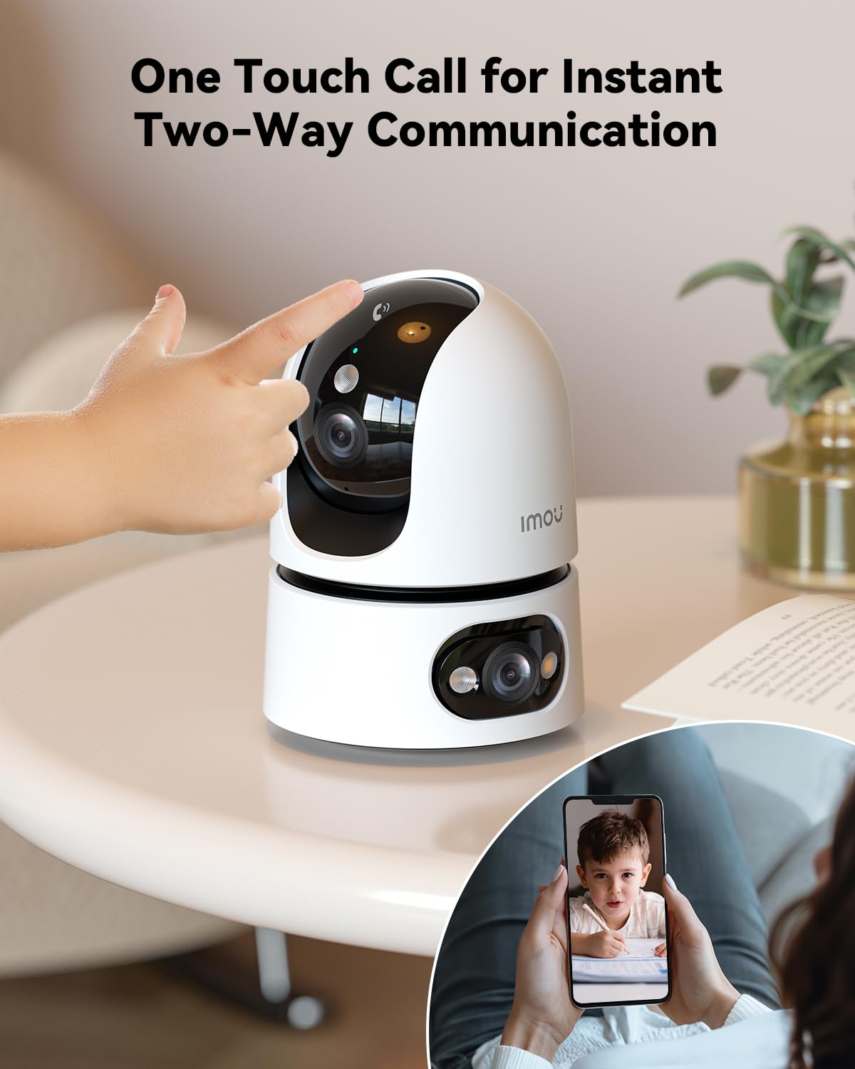 6MP Indoor Security Camera Dual-Lens 360° Pan-Tilt Color Night Vision Y3052