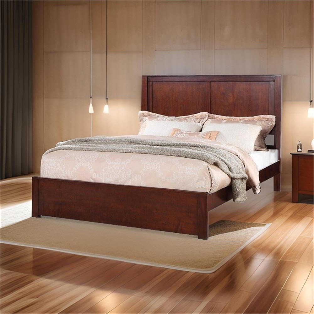 California King Solid Wood Platform Bed with Storage Drawers P88345