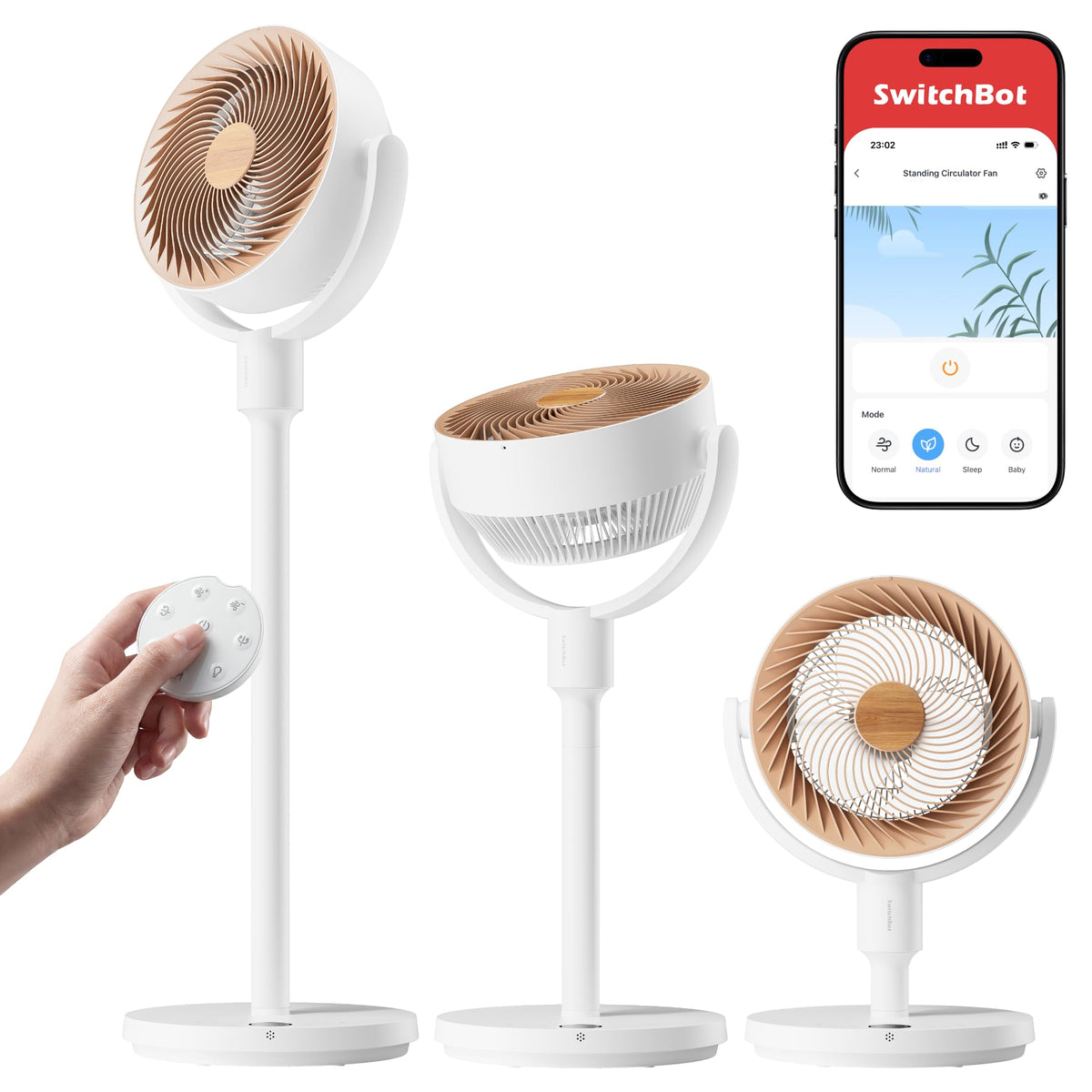 Rechargeable Oscillating Standing Fan Y724