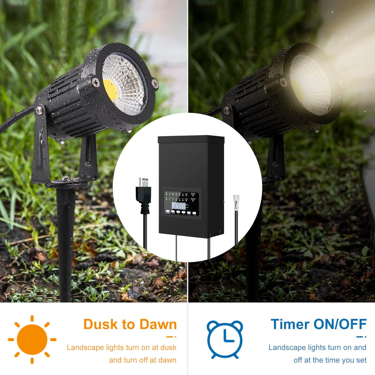 200W Low Voltage Landscape Lighting Transformer V5217