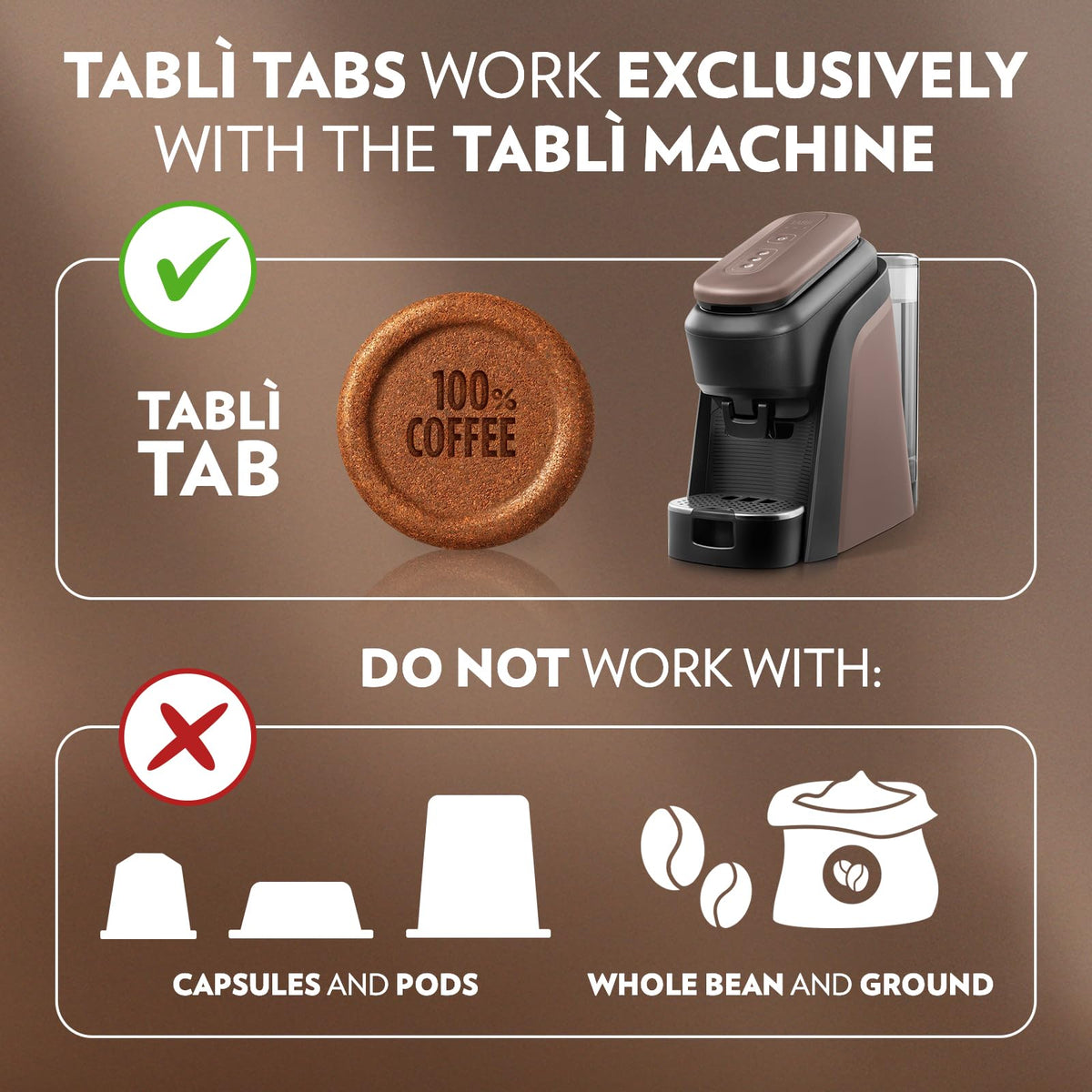 Espresso Machine and Coffee Tabs I55581