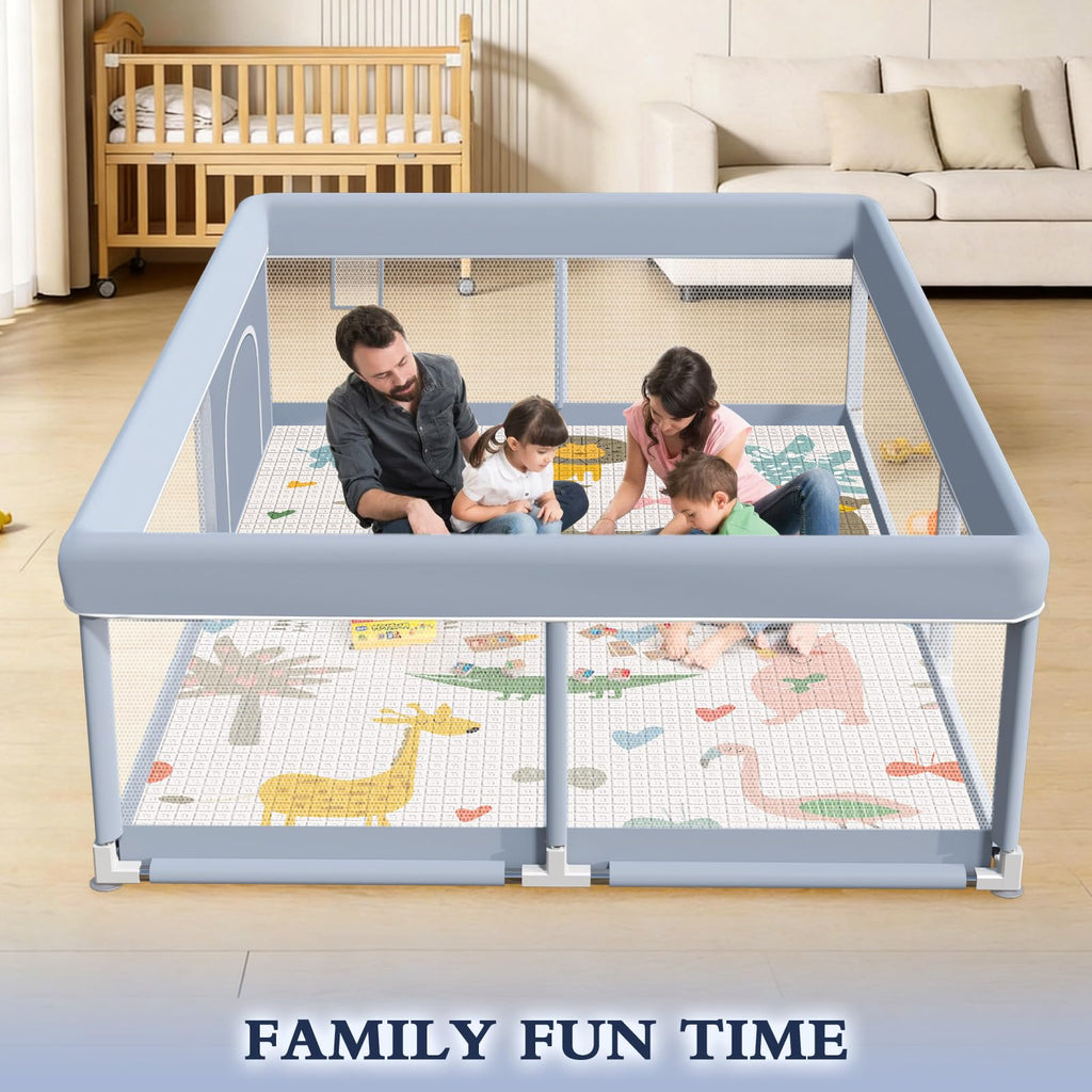 65 x 50 Inch Baby Playpen with Mat Z272