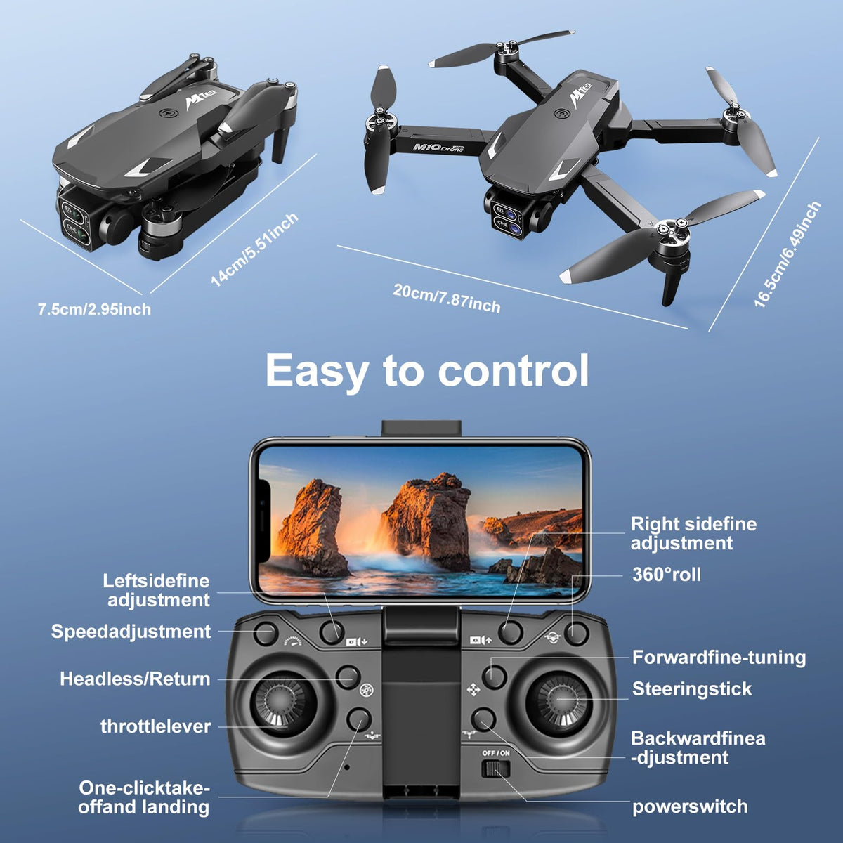 1080P HD Foldable Drone with Camera H63723