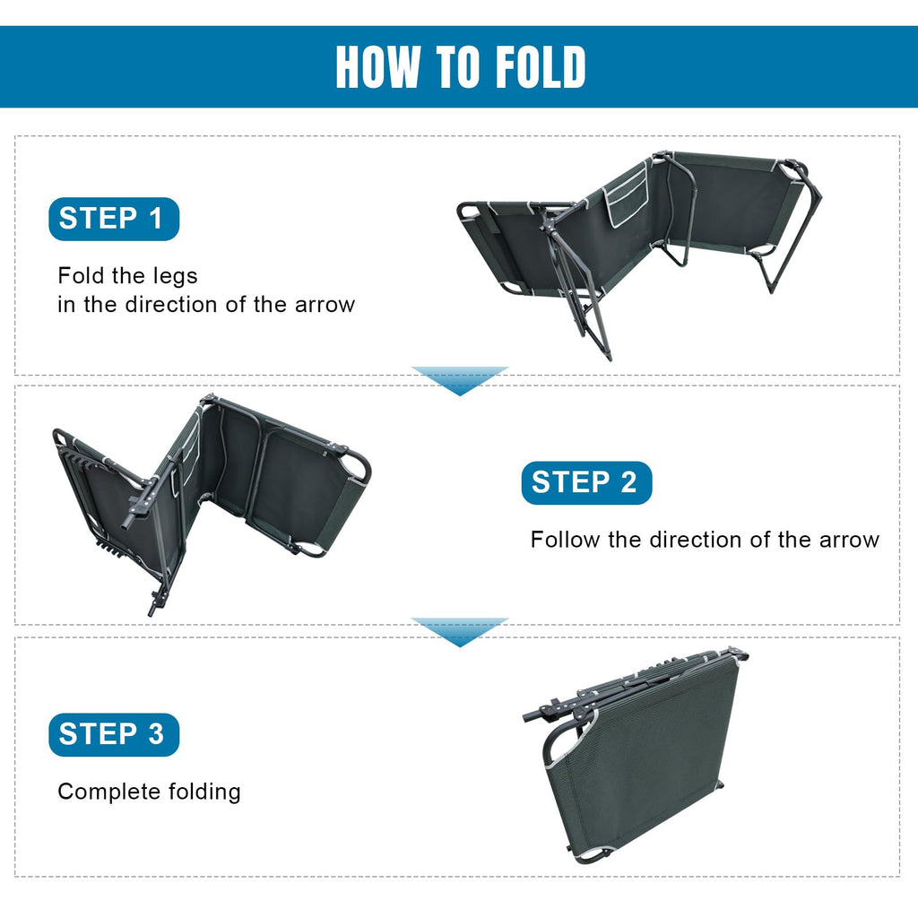 5-Position Folding Camping Cot with Mattress A81342