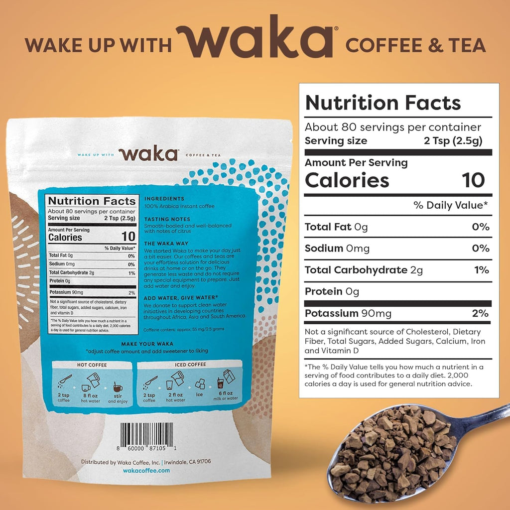 Instant Coffee, Colombian Medium Roast, 80 Cups, 8 oz Bag Y8259