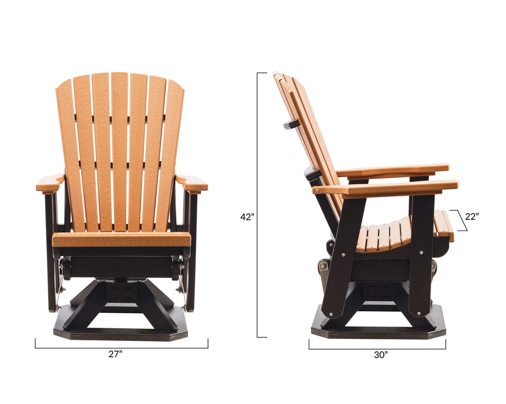 Poly Outdoor Adirondack Swivel Glider M3294