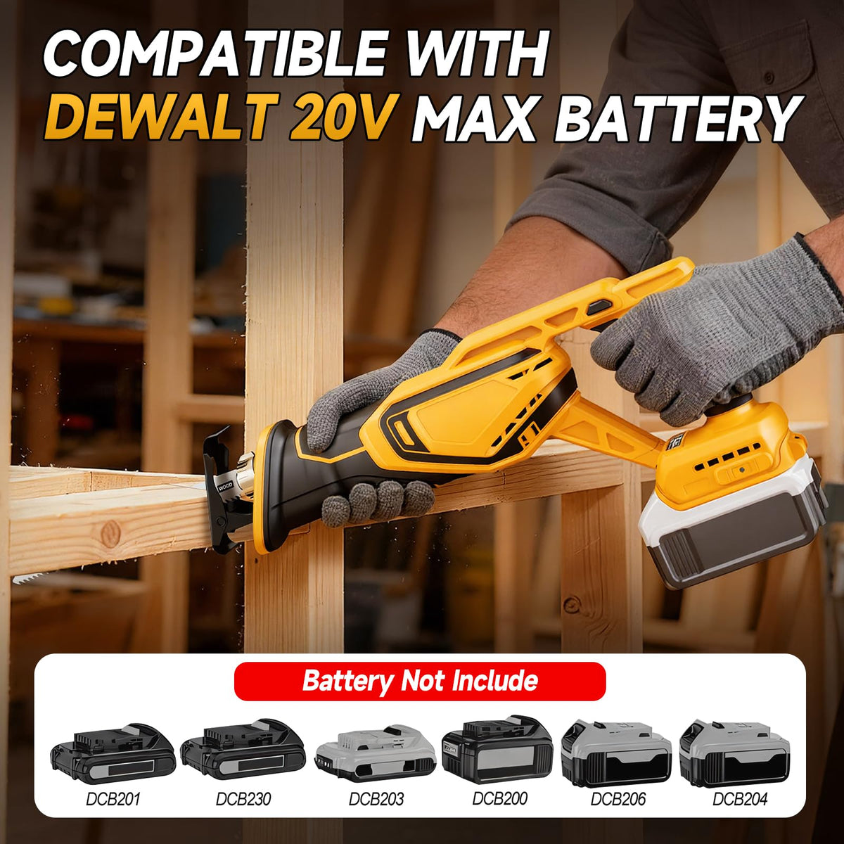 Cordless Brushless Reciprocating Saw with 8 Blades V73200