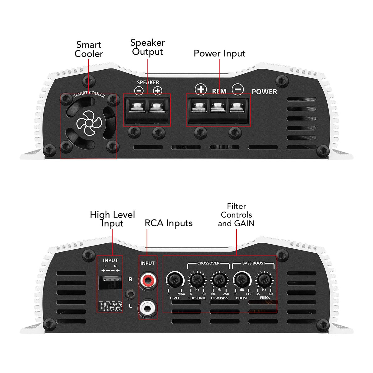 800W RMS 2 Ohms Monoblock Car Audio Amplifier F6035
