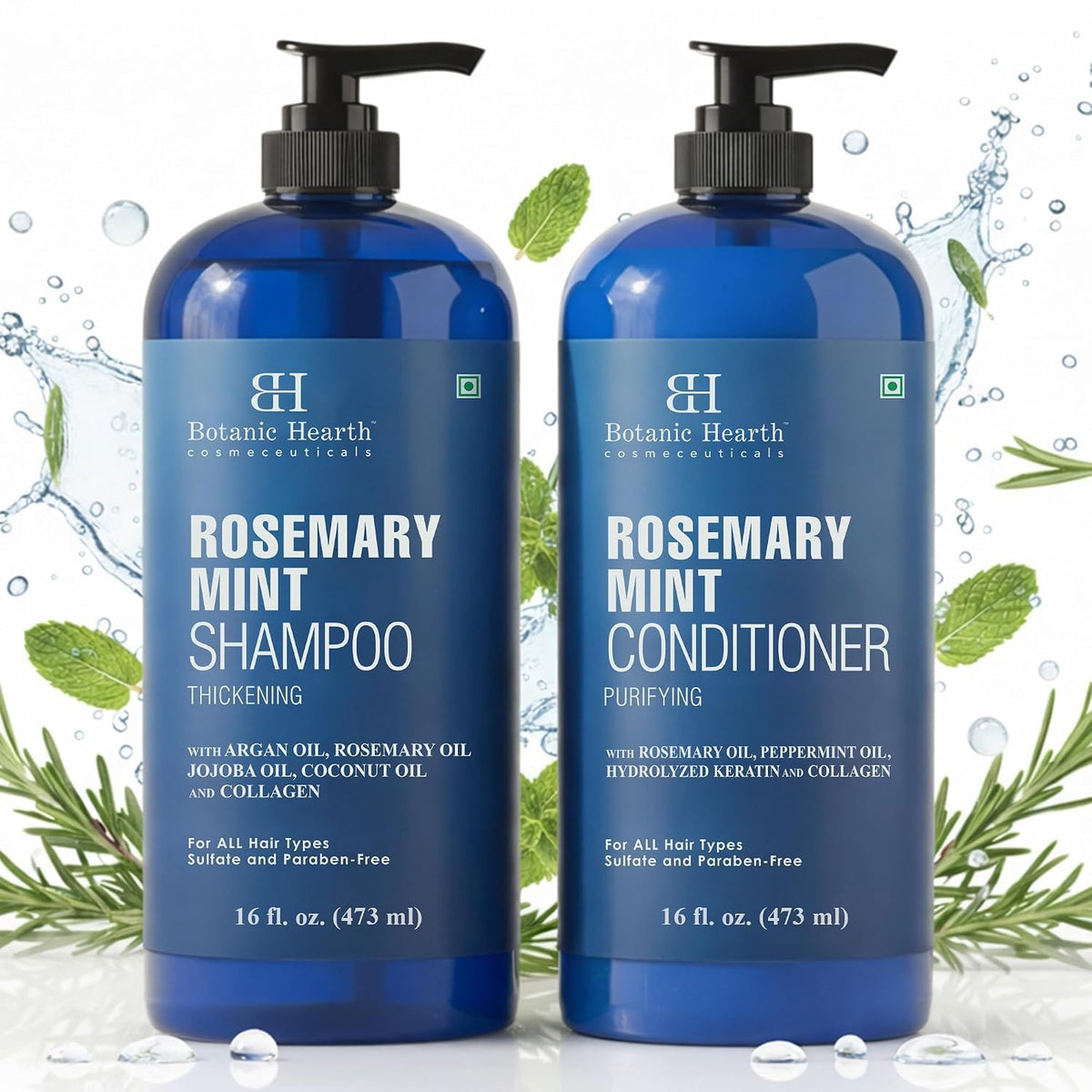 Rosemary Mint Shampoo and Conditioner Set 16 fl oz J845316
