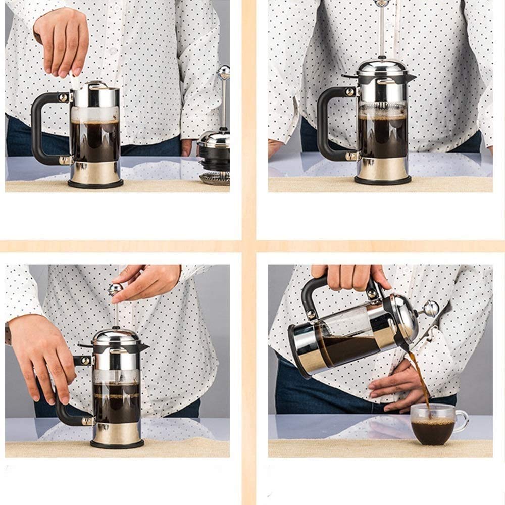 304 Stainless Steel Coffee Press 34 Ounce C19939