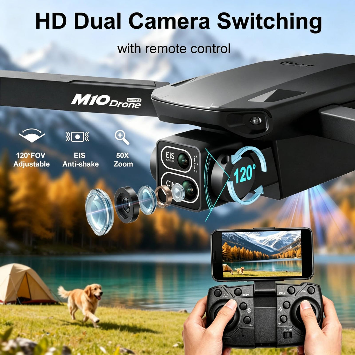 1080P HD Foldable Drone with Camera H63723