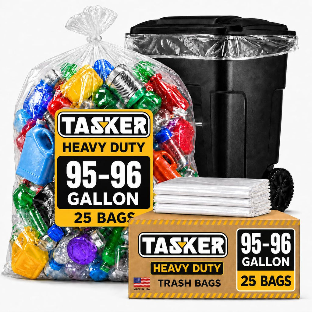 95-100 Gallon Clear Heavy Duty Trash Bags U355