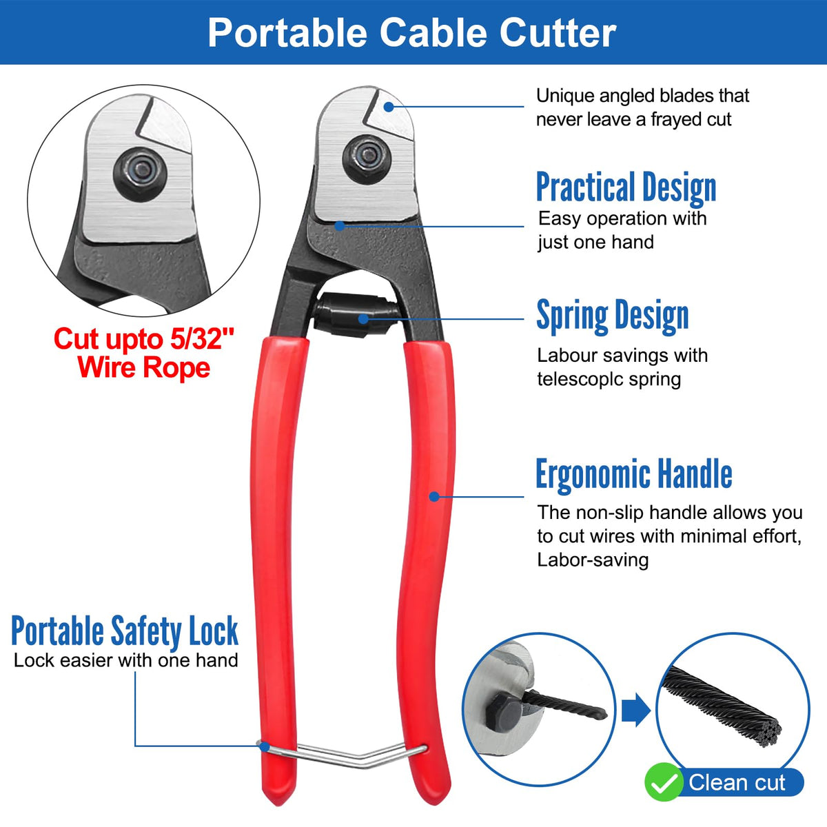 T316 Marine Grade 1/8" Stainless Steel Cable Kit with Cutter H31461