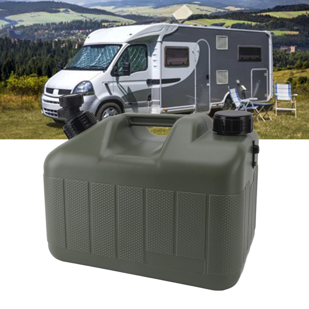 10L Green Camping Water Container with Faucet N18023