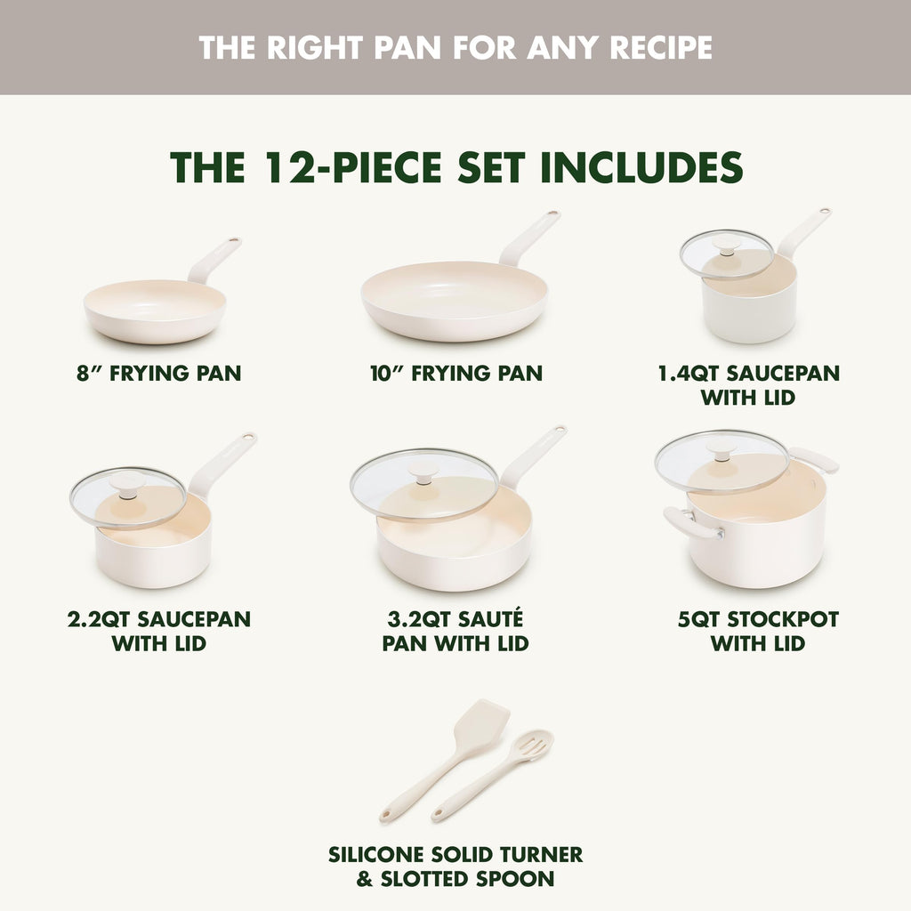 12 Piece Ceramic Nonstick Cookware Set E50551
