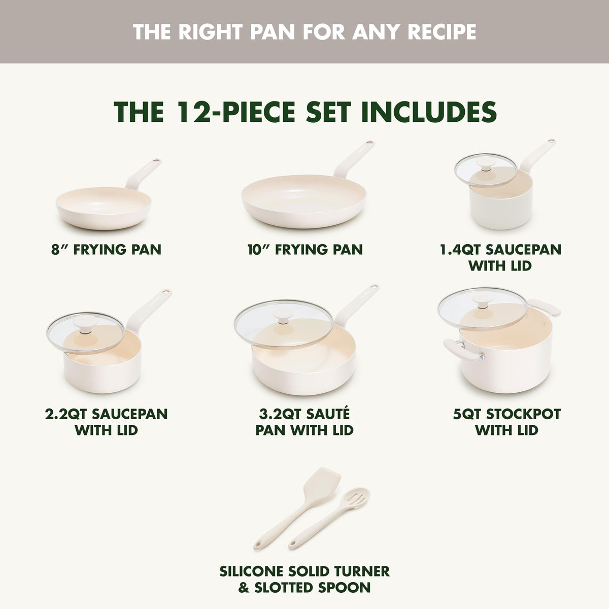 12 Piece Ceramic Nonstick Cookware Set E50551