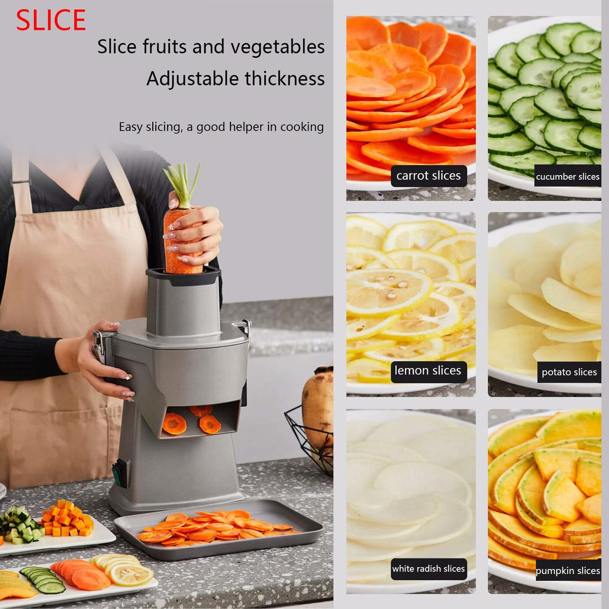 4 in 1 200W Electric Vegetable Slicer E7157