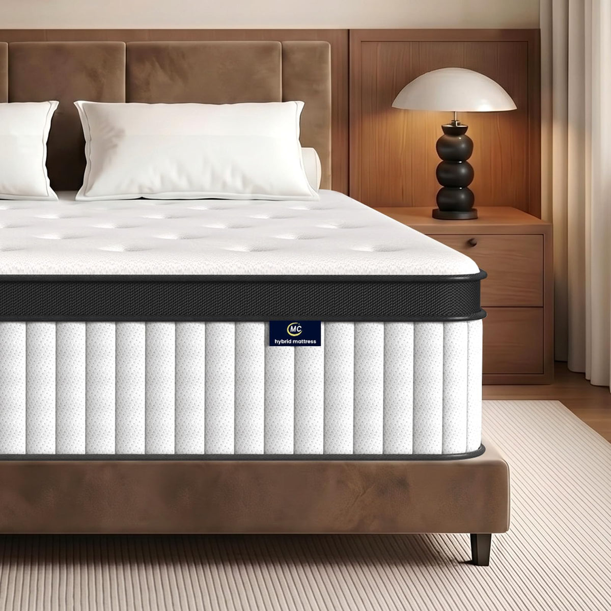 12 Inch Fiberglass Free Hybrid Mattress L6861