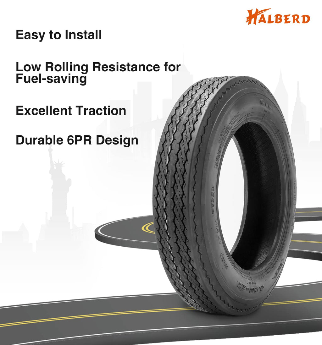 8 Trailer Tires Set of 2 Tubeless 6PR Load Range C Q495