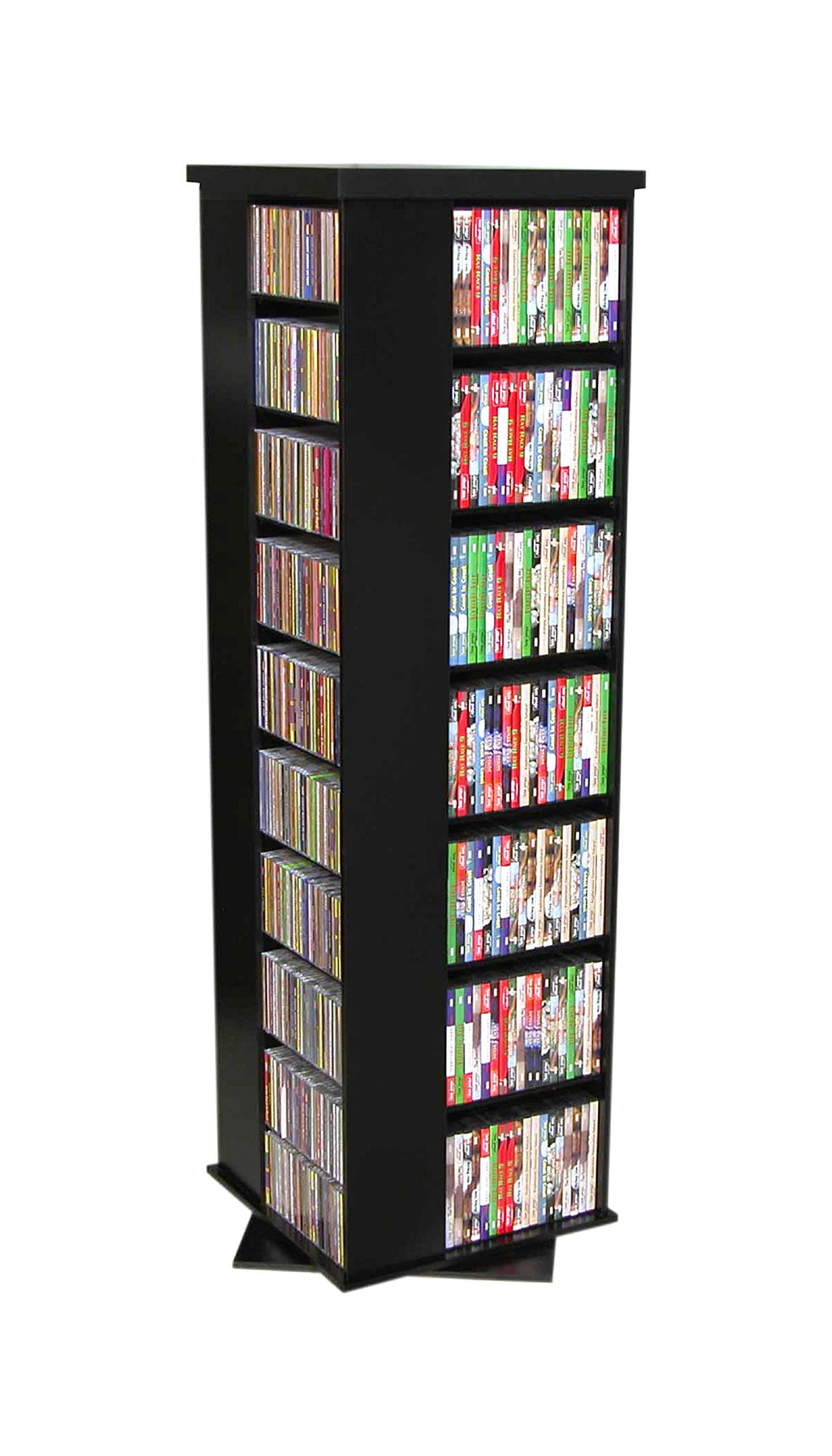 Black 4-Sided Revolving Media Tower T62110